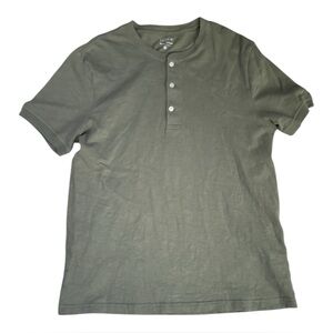 J. Crew Men’s Short-Sleeve Henley Tee in Slub Cotton | Pale Sage | Medium